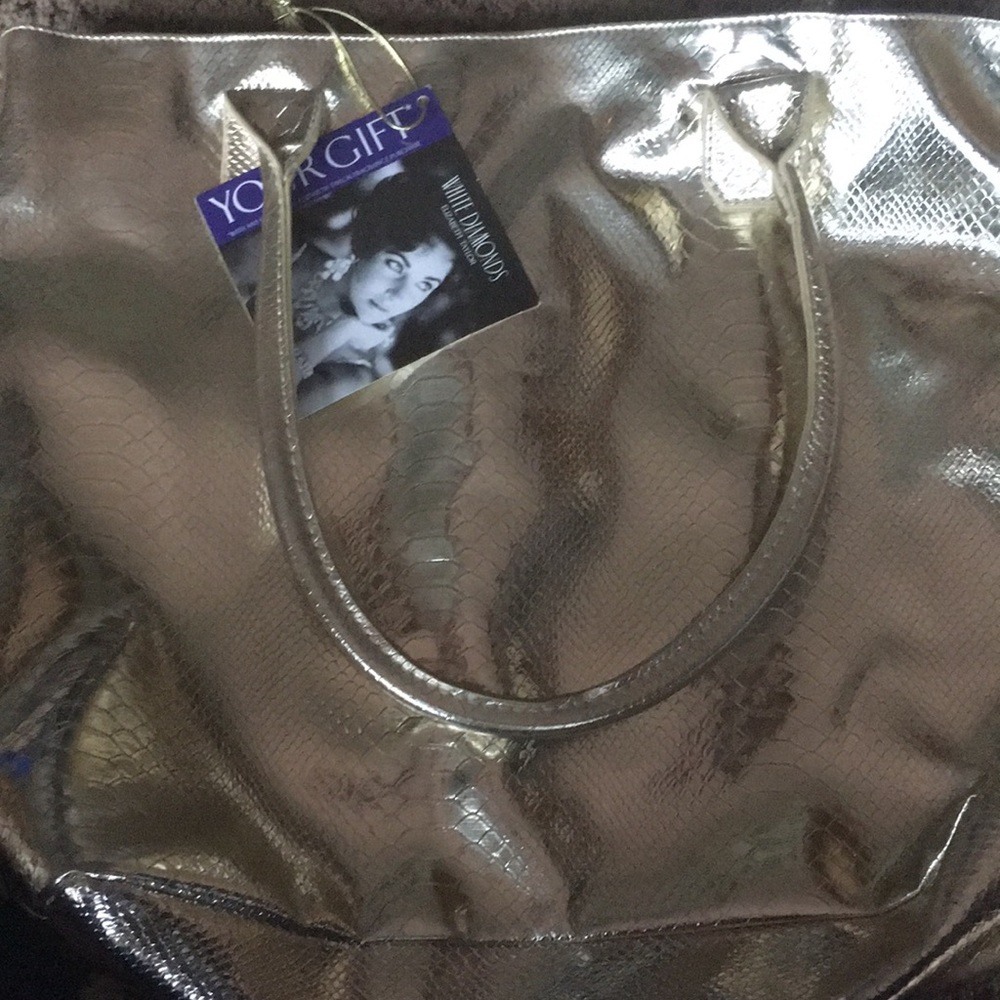 Elizabeth Taylor white diamonds tote bag